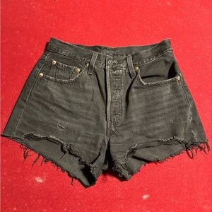Black Levi’s cutoffs